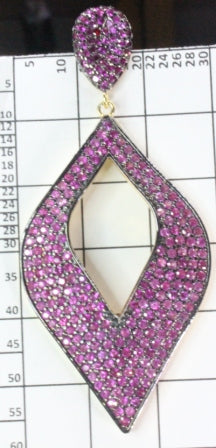 Diamond Shape Pave Diamond Earring