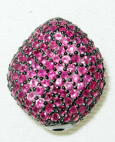 Ruby Natural Pave Beads