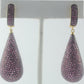 Diamond and Silver Black Rhodium Finish Earrings
