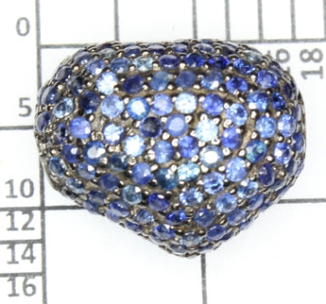 Nugget Shape silver pave diamond beads