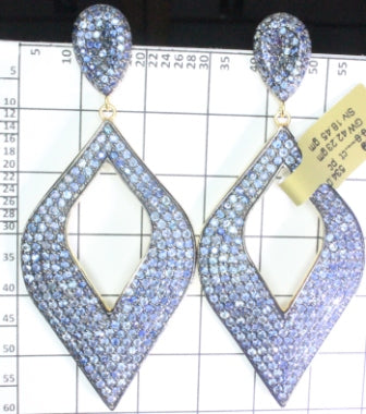 Diamond Shape Pave Diamond Earring