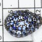 Drop Shape Silver Pave Diamond Beads