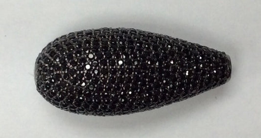 Roundel Black Spinel Bead