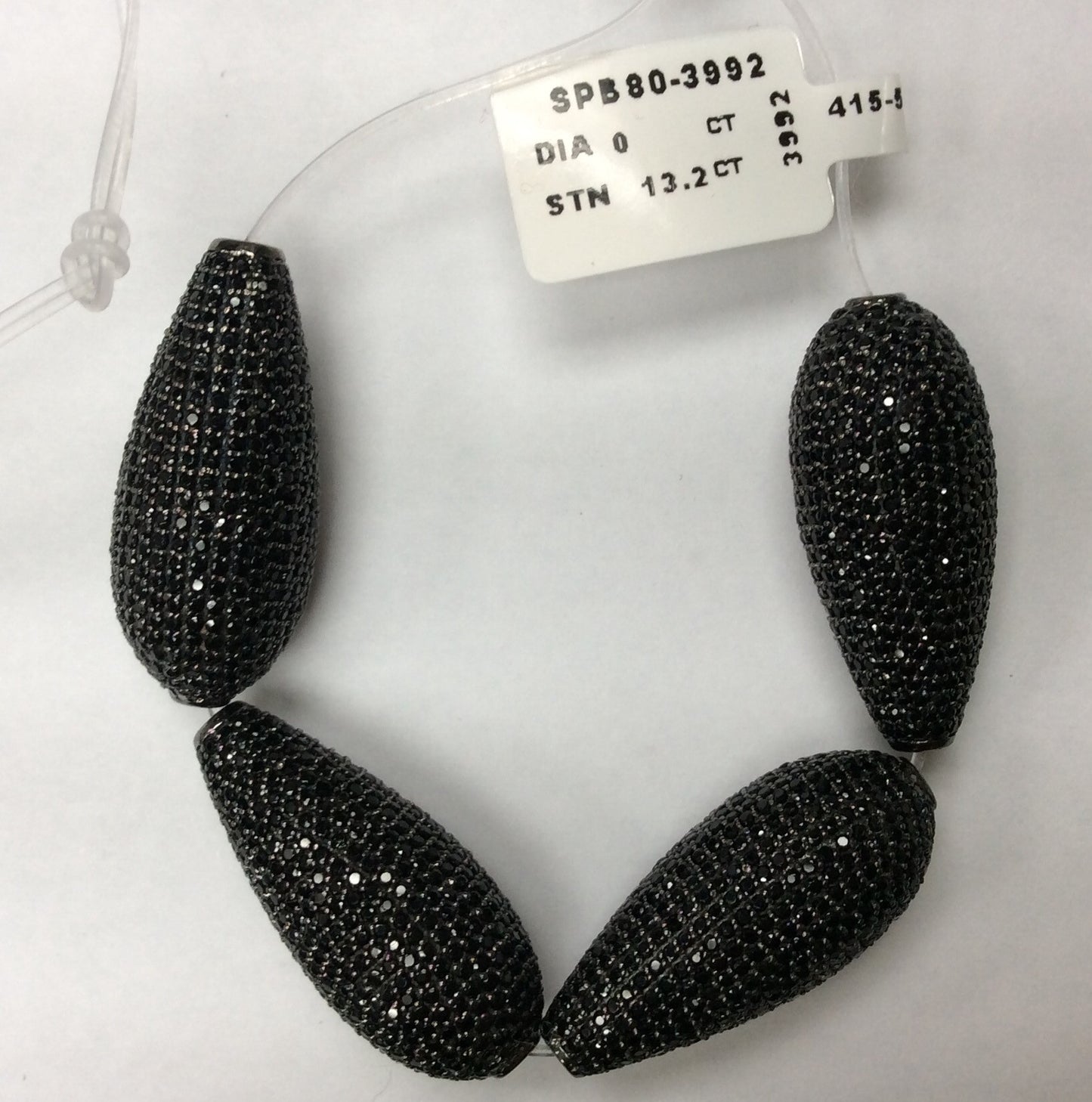 Roundel Black Spinel Bead