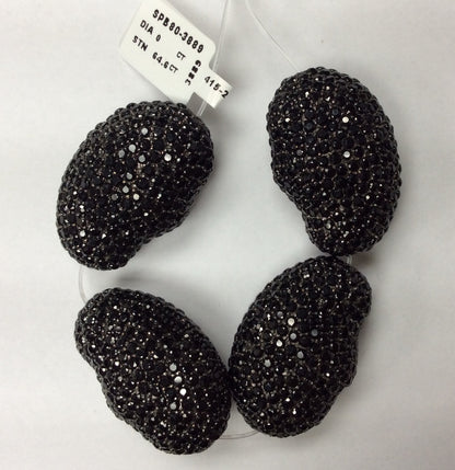 Nugget Black Spinel Bead