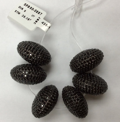 Roundel Black Spinel Bead