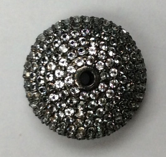 Roundel White Topaz Bead