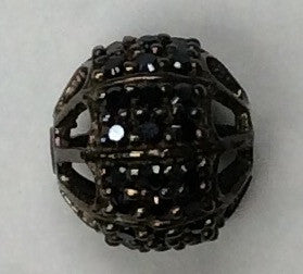 Round Black Spinel Bead