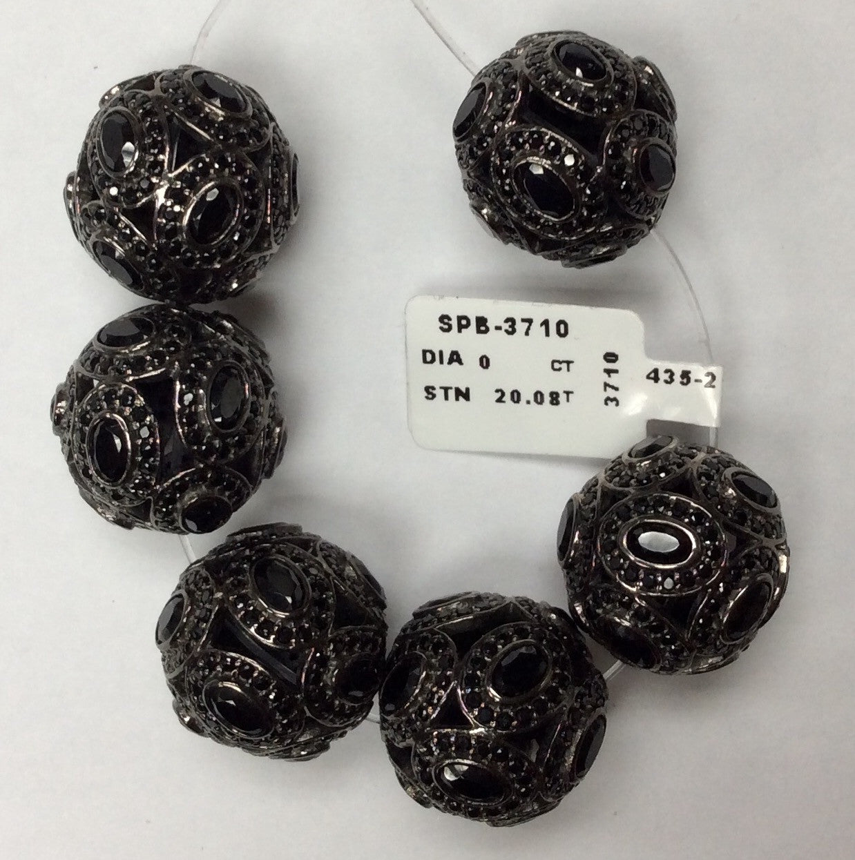 Round Shaped Black Spinel Bead