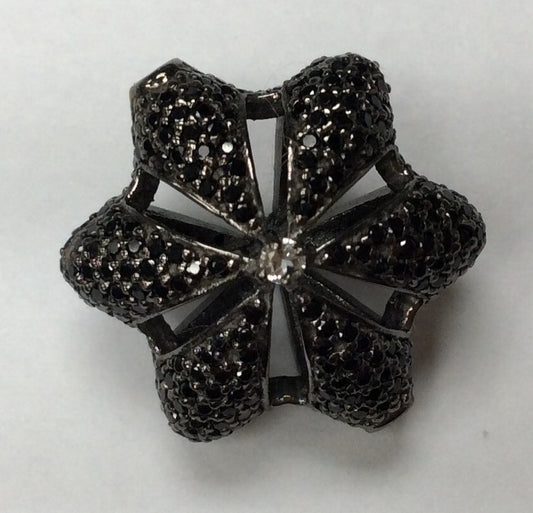 Flower Shaped Black Spinel Bead