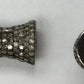 Spacer Diamond Bead .925 Oxidized Sterling Silver Diamond Beads, Genuine handmade pave diamond Beads Size Approx 0.64"(10 x 16 MM)