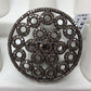 Pave Diamond Ring .925 Oxidized Sterling Silver Diamond Ring, Genuine handmade pave diamond Ring Size Approx 1.56"(39 MM)