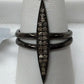 Pave Diamond Ring .925 Oxidized Sterling Silver Diamond Ring, Genuine handmade pave diamond Ring Size Approx 1.08"(4 x 27 MM)