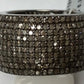 Pave Cigar Band Diamond Ring .925 Oxidized Sterling Silver Diamond Ring, Genuine handmade pave diamond Ring Size Approx 0.96"(13 x 24 MM)