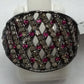 Pave Diamond Ring .925 Oxidized Sterling Silver Diamond Ring, Genuine handmade pave diamond Ring Size Approx 0.84"(16 x 21 MM)