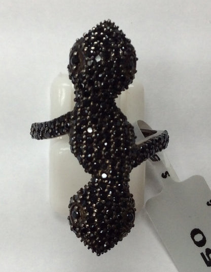Snake Black Spinel Ring