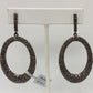 Diamond Silver Earring .925 Oxidized Sterling Silver Diamond Earring, Genuine handmade pave diamond Earring Size 2.40"(32 x 60 MM )