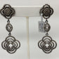 Diamond Silver Earring .925 Oxidized Sterling Silver Diamond Earring, Genuine handmade pave diamond Earring Size 2.76"(27 x 69 MM )