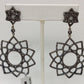 Diamond Silver Earring .925 Oxidized Sterling Silver Diamond Earring, Genuine handmade pave diamond Earring Size 2.64"(41 x 66 MM )