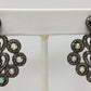 Heart Diamond Silver Earring .925 Oxidized Sterling Silver Diamond Earring, Genuine handmade pave diamond Earring Size 1.44"(28 x 36  MM )