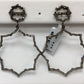 Diamond Silver Earring .925 Oxidized Sterling Silver Diamond Earring, Genuine handmade pave diamond Earring Size 2.40"(41 x 60 MM )