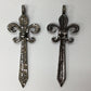 Sword Diamond Charm .925 Oxidized Sterling Silver Diamond Charm, Genuine handmade pave diamond Charm Size Approx 2.16"(21 x 54 MM)