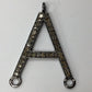 Letter A Diamond Charm .925 Oxidized Sterling Silver Diamond Charms, Genuine handmade pave diamond Charm Size Approx 0.96"( 19 x 24 MM)