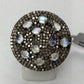 Diamond and Silver Rainbow Moonstone Rings