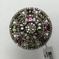 DIAMOND AND MULTI TOURMALINE SILVER RINGS