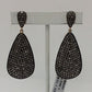 Flat Drop Shape Pave Diamond Earrings