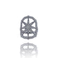 Diamond and Silver Black Rhodium Finish Ring
