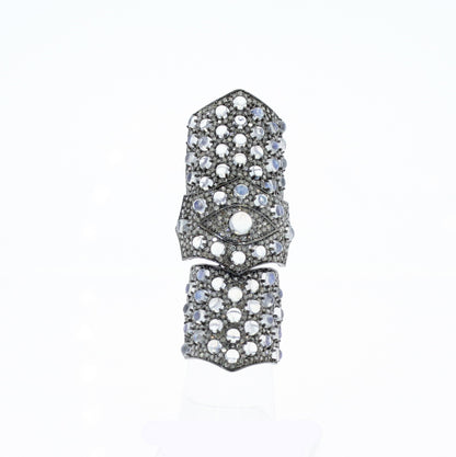 Tunnel Designer Ring Studed with Diamond and Gemstones