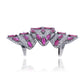 Diamond and Silver Multi Sapphire Stone Black Rhodium Finish Ring