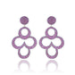 Diamond and Silver Black Rhodium Finish Earrings
