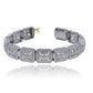 Diamond and Silver Black Rhodium Finish Bracelets