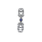 Diamond and Silver Ruby Stone Black Rhodium Finish Rings .