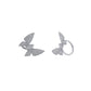 Butterfly Diamond and Silver Black Rhodium Finish Rings