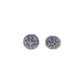 Oval Designer Silver Pave Diamond and Ruby Beads