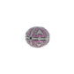Oval Designer Silver Pave Diamond and Ruby Beads
