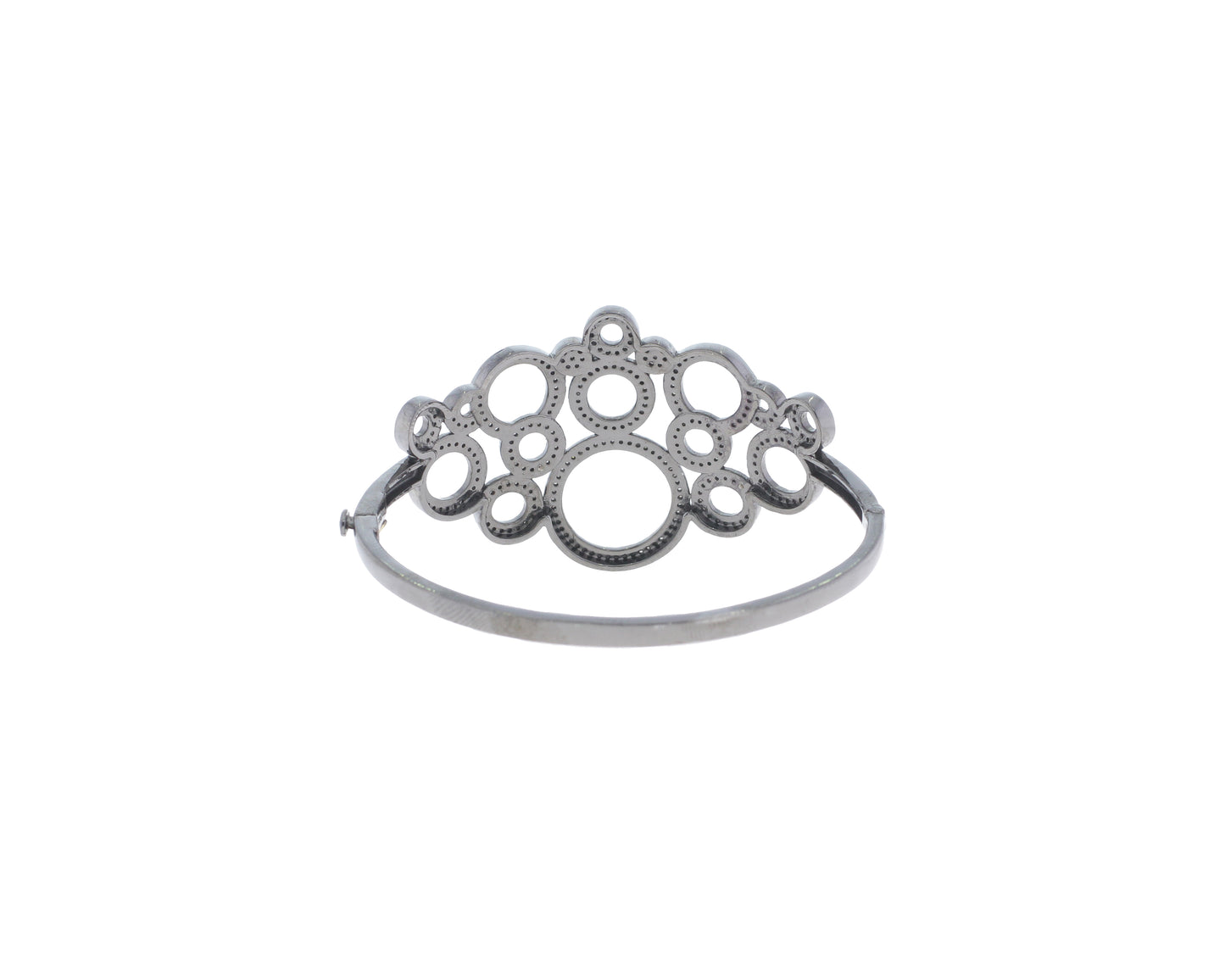 Silver and Diamond Pave  Bangles