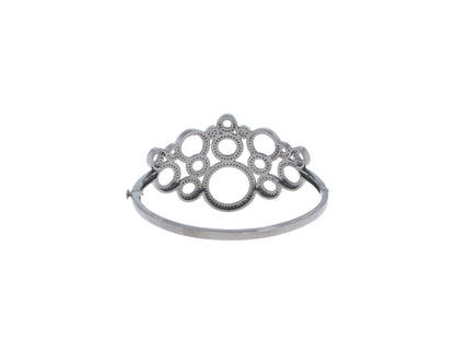 Silver and Diamond Pave  Bangles