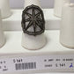 Diamond and Silver Black Rhodium Finish Ring