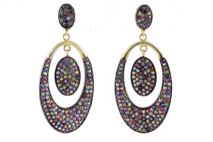 Oval Dangling Earrings