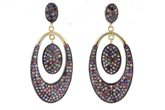 Oval Dangling Earrings