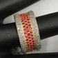 14k Solid Gold Diamond Rings. Genuine handmade pave diamond Rings. Approx Size 0.40 "(10 mm)
