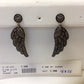 Diamond and Silver Black Rhodium Finish Earring