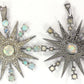 Sunburst Diamond and Opal Pendants, 40mm Glorious Look, 1.21 cts Fine Diamonds and Ethopian Opals