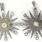 Sunburst Diamond and Opal Pendants, 40mm Glorious Look, 1.21 cts Fine Diamonds and Ethopian Opals