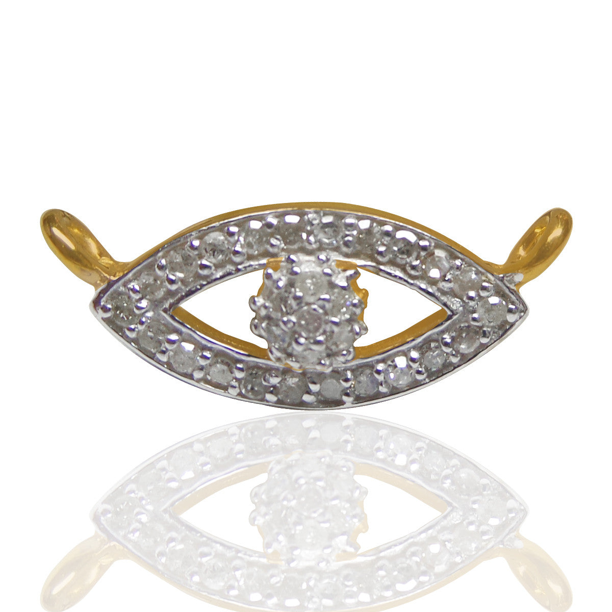 14k Solid Gold Evil Eye Diamond Pendants. Genuine handmade pave diamond Pendant. Approx Size 0.64 "(9 x 16 mm)