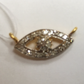 14k Solid Gold Evil Eye Diamond Pendants. Genuine handmade pave diamond Pendant. Approx Size 0.64 "(9 x 16 mm)